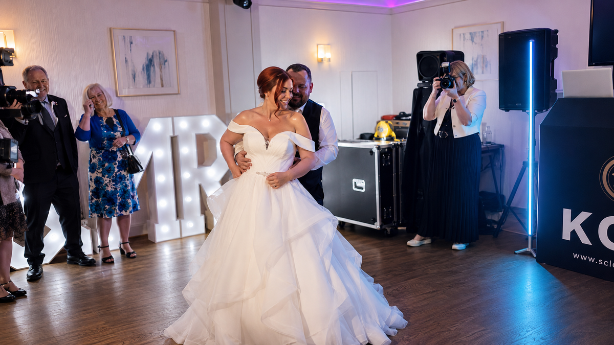 Bride and groom wedding dance moment